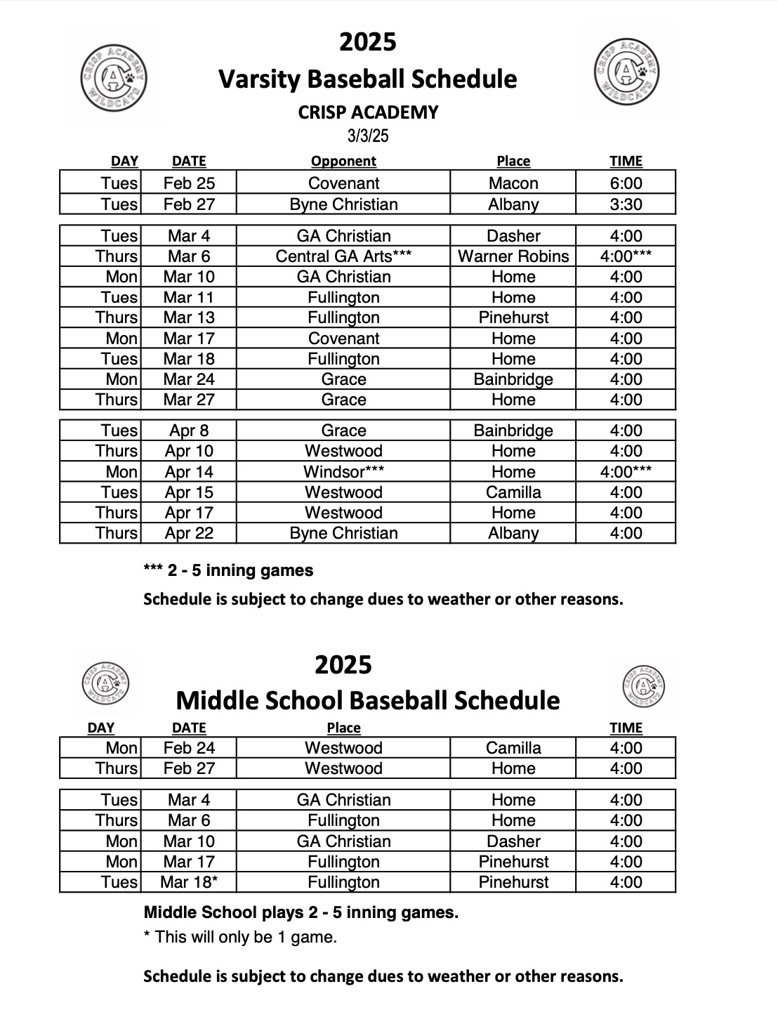 Baseball Crisp Academy baseball-crisp-academy